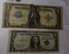 LOT OF 1935-C & 1923 $1.00 SILVER CERTIFICATE NOTES (2 NOTES)