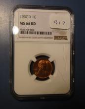 1937-D LINCOLN CENT NGC MS-66