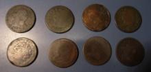 LOT OF EIGHT CULL HALF CENTS (8 COINS)