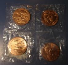 LOT OF FOUR MISC. BRONZE MEDALS (4 PIECES)