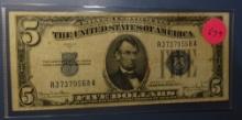 1934-D $5.00 SILVER CERTIFICATE NOTE VF
