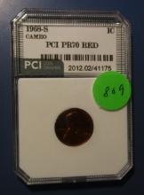 1968-S LINCOLN CENT PCI PF-70 RED CAMEO