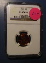 1964 LINCOLN CENT NGC PF-67* RED