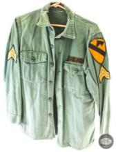 Vietnam Era US Army Fatigues Blouse - 1st CAV