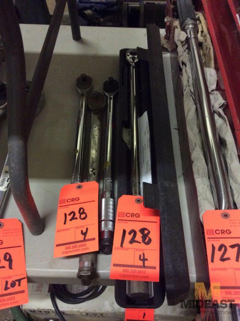 Lot of (4) asst torque wrenches