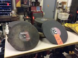 Lot of asst chop saw blades