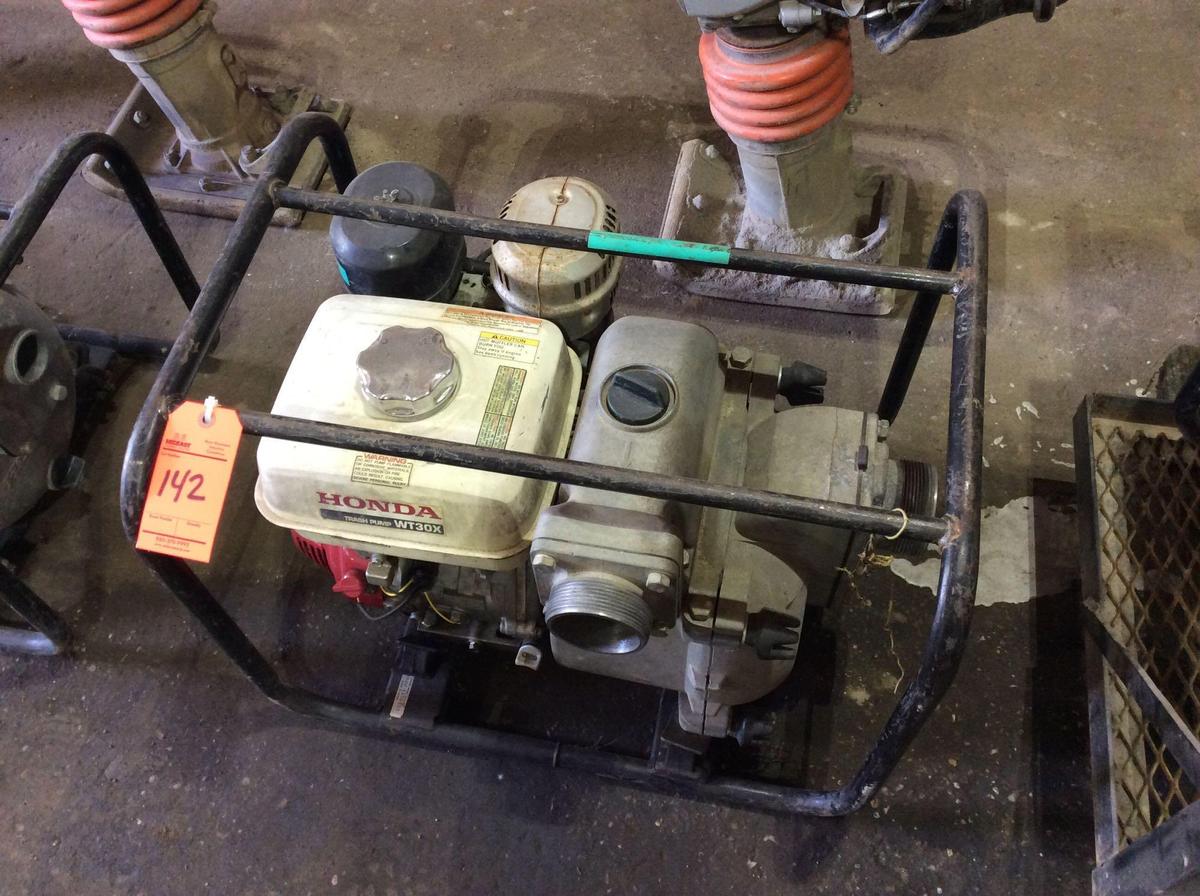 Honda WT30X portable water / trash pump, Honda GX160 motor, 3 1/4 in / 3 1/4 out