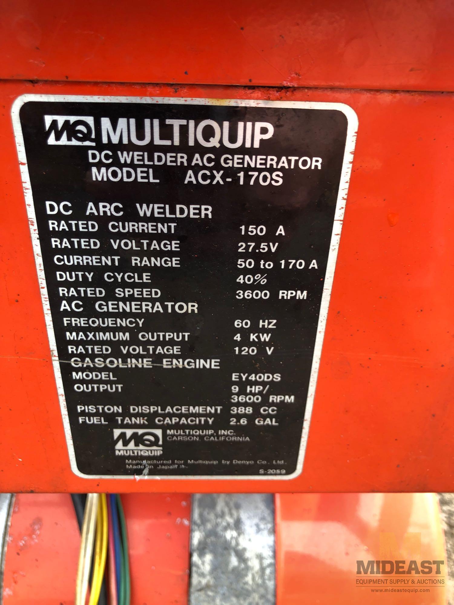 DC Welder AC Generator, Model ACX-170S