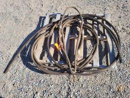 Skid Lot: (2) Braided Wire Round Slings and Misc Braided Wire Rope With No Ends
