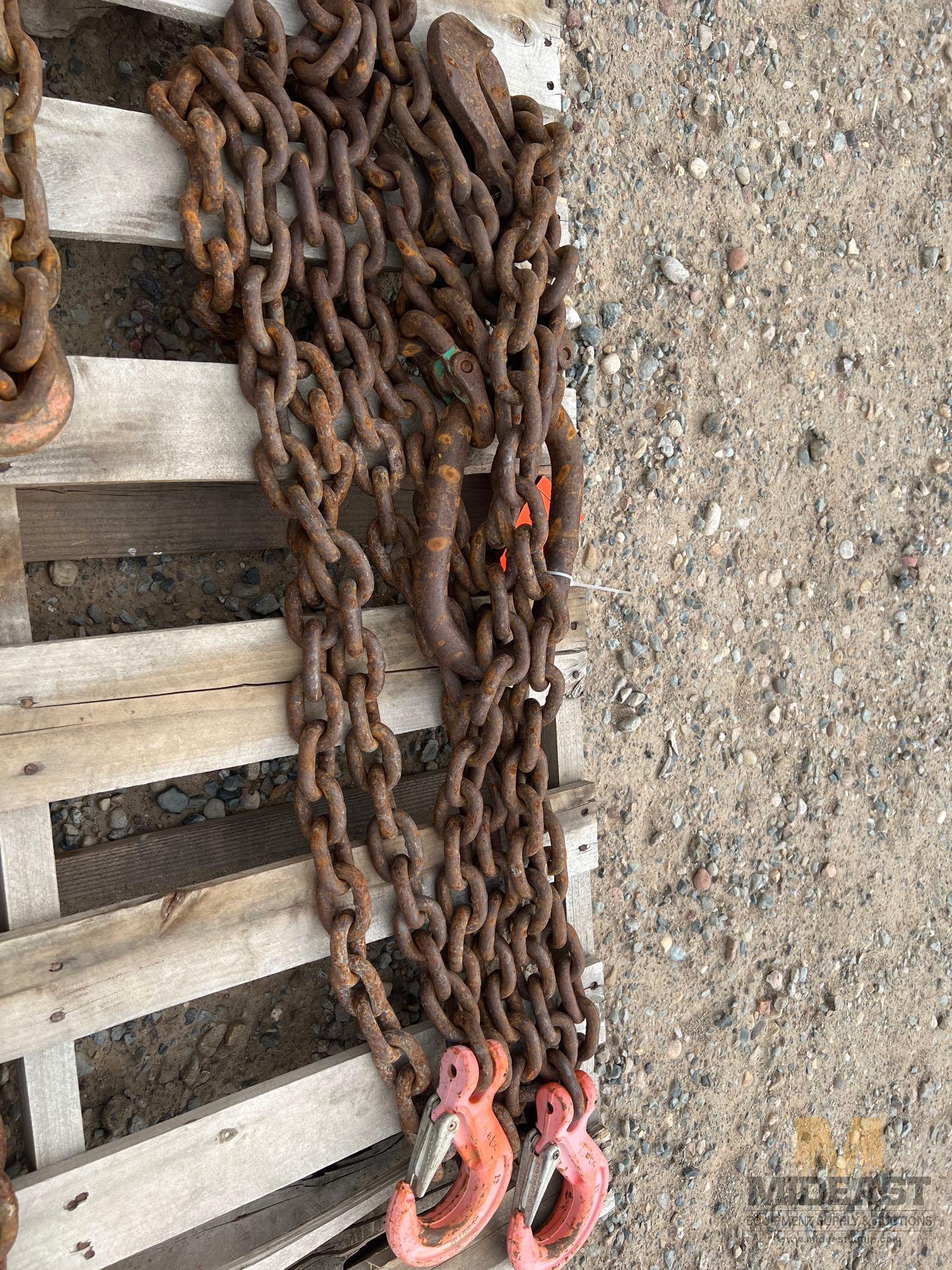2-Leg Lifting Bridle Approx 10' Long With 3/8" Chain and Clevises