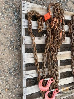 2-Leg 6,000lbs Capacity Lifting Bridle Approx 10' Long With 3/8" Chain and Clevises