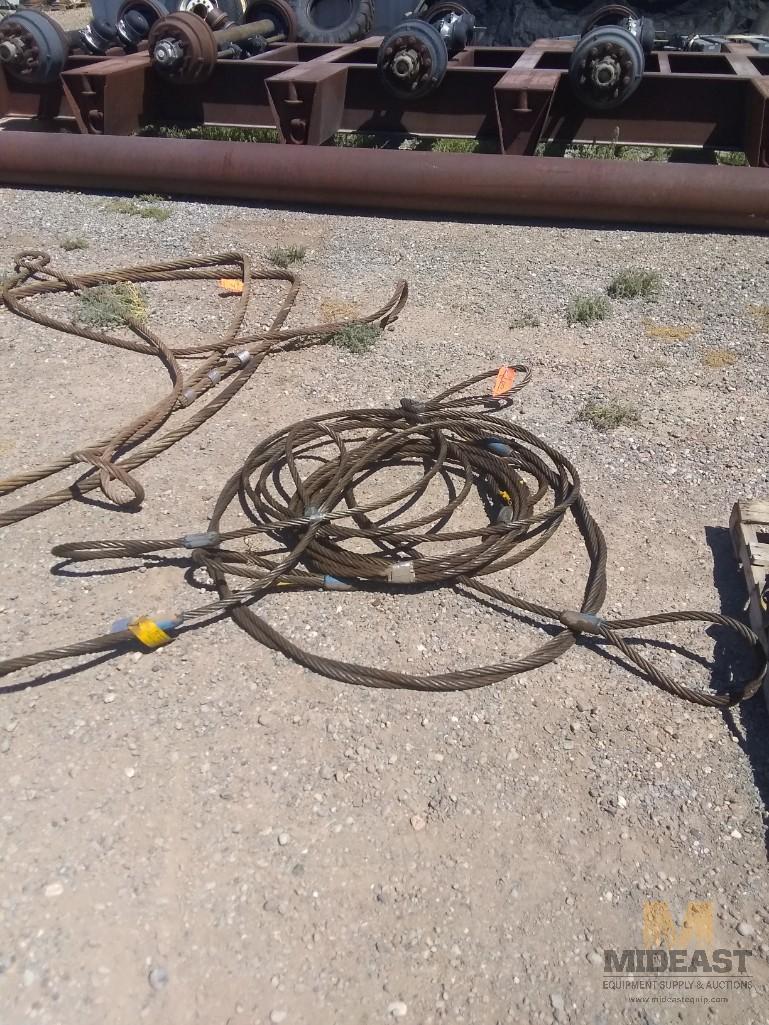 (4) 7/8 Wire Rope Slings Various Lengths...