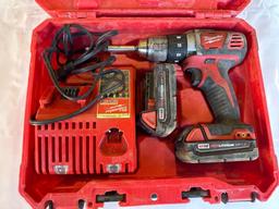 Milwaukee Cordless M18 Drill with Charger in Case and 2 Batteries