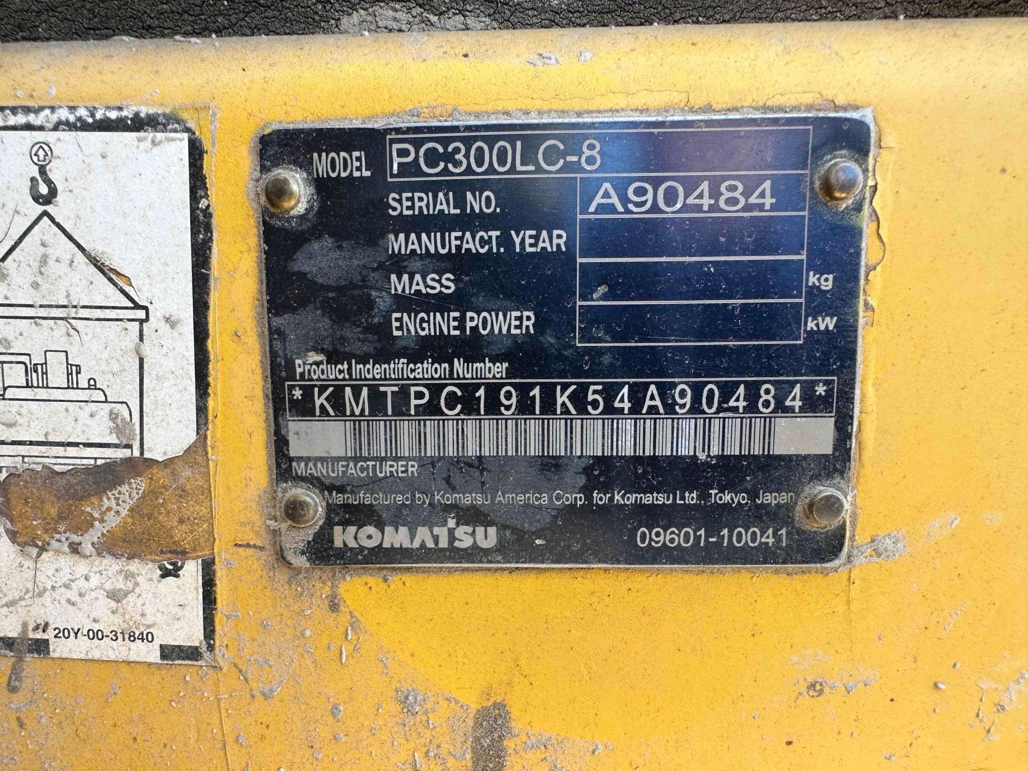 2008 Komatsu PC300 Excavator