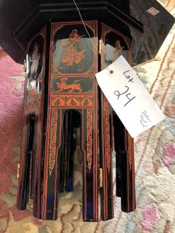 Bagan House Burmese Lacquered table14â€� tall, Dissembles
