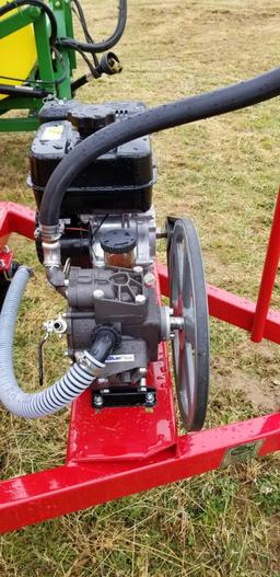 New- Fisher sprayer, 26 ft. Single boom w/ Robin engine, high pressure blue floww pump