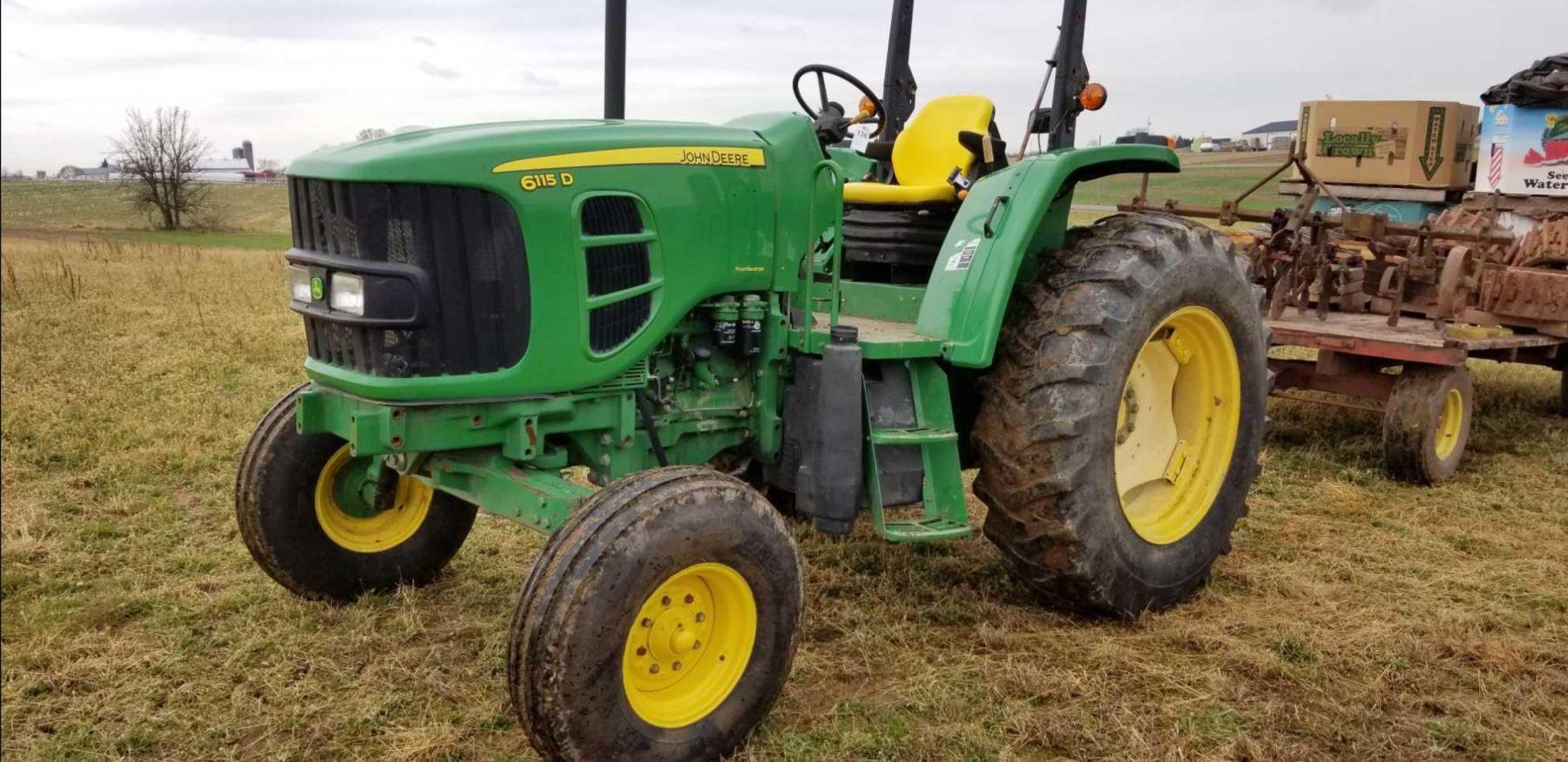 JD 6115 D Tractor 2 WD Power Reverser 4667 Hours