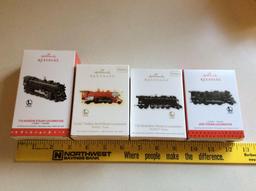 4 pcs Hallmark Keepsake steam locomotives