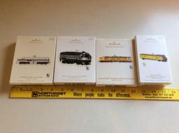 4 Hallmark Keepsake trains