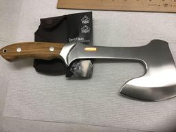 Puma hatchet with leather sheath