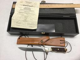 Puma knife with leather sheath