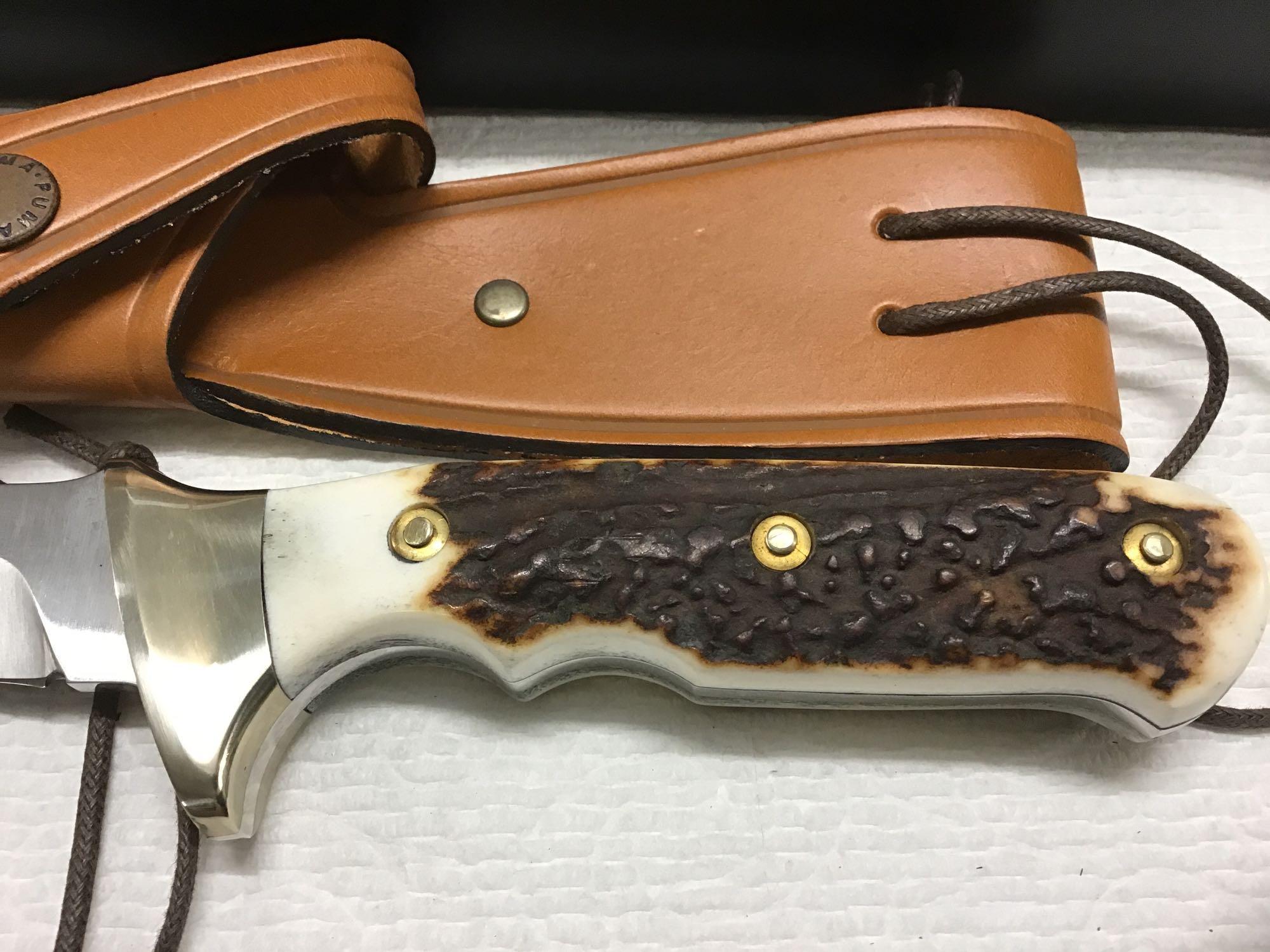 Puma knife with leather sheath