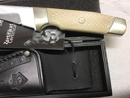 Puma knife with leather sheath