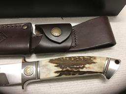 Puma knife with leather sheath