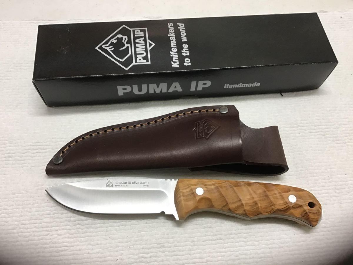 Puma knife with leather sheath