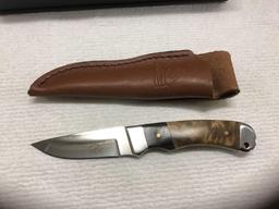 Puma knife with leather sheath