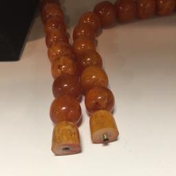 Antique Natural Butterscotch Egg Yolk Amber Necklace