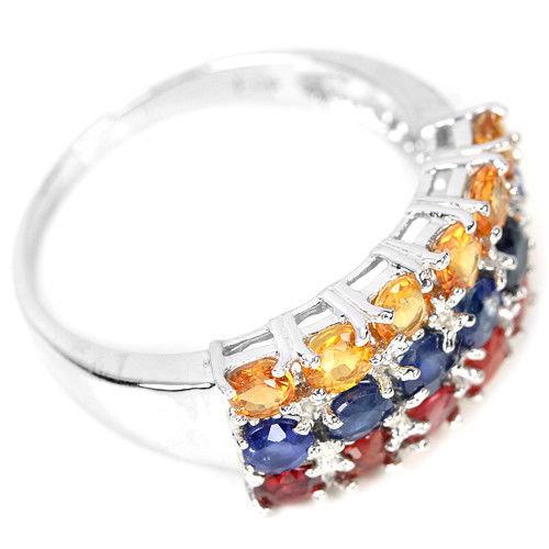 Natural MULTI COLOR SAPPHIRE Ring