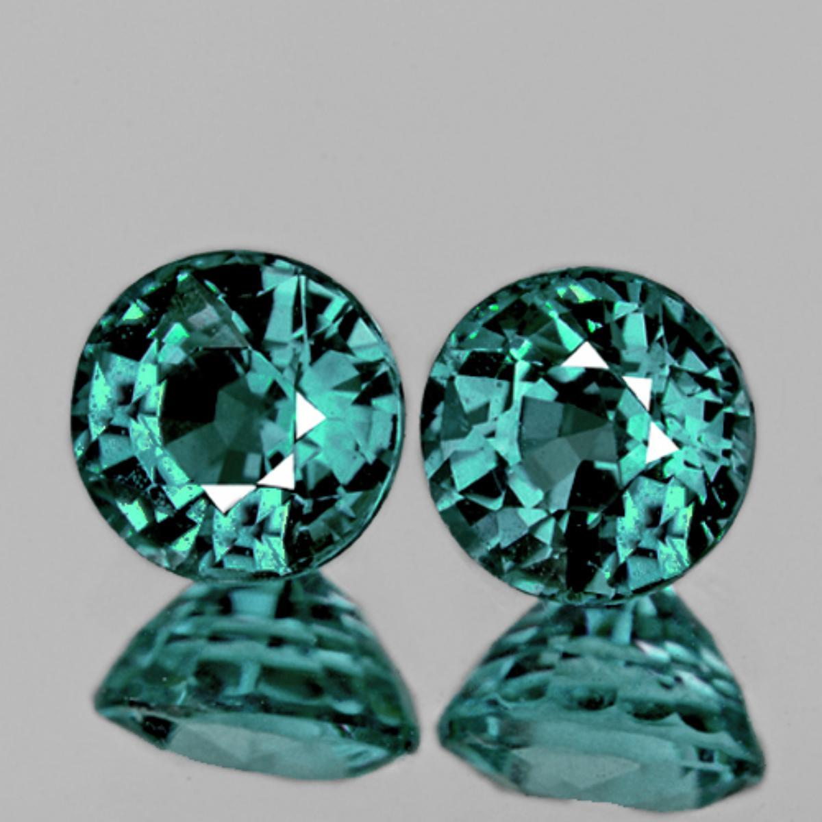 Natural Brilliant Greenish Bluish Sapphire Pair  - FL