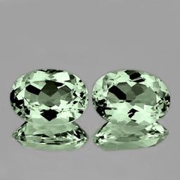 NATURAL Light GREEN Tea AMETHYST Pair 14x10 Mm - FL