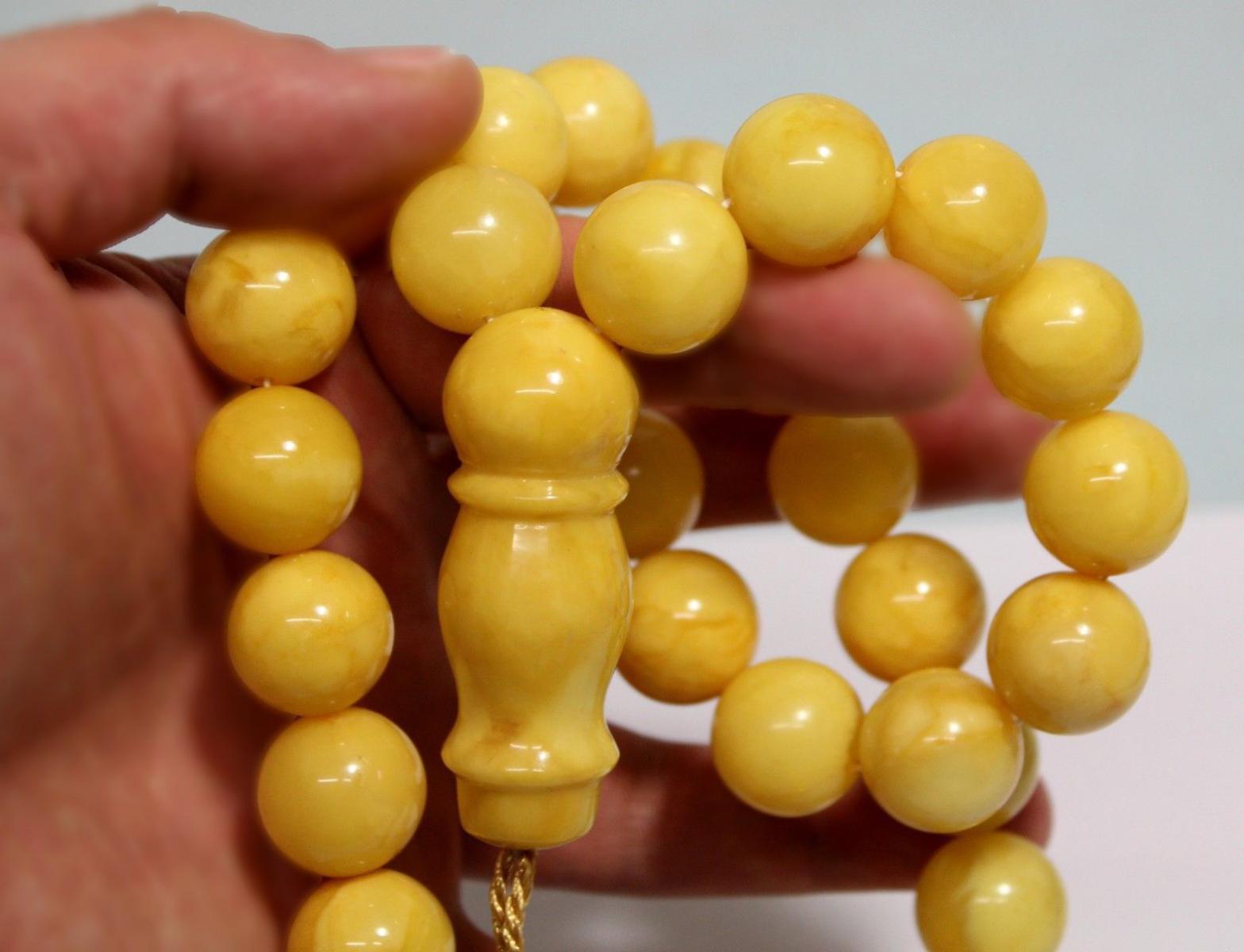 Natural Antique Amber Islamic Prayer Tasbih 112 Grams