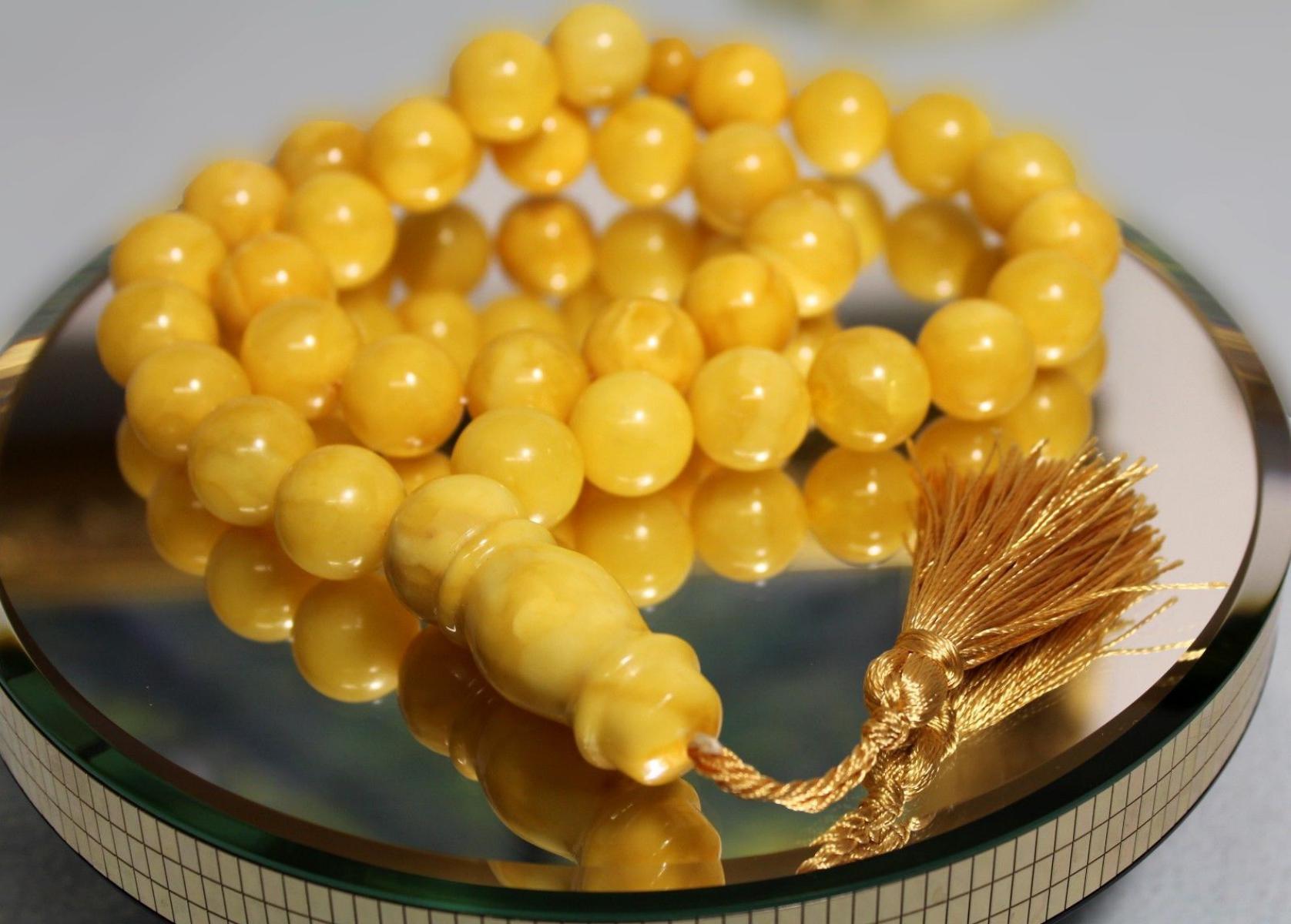 Natural Antique Amber Islamic Prayer Tasbih 112 Grams