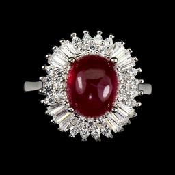 Oval Red Ruby 10x8 MM Ring