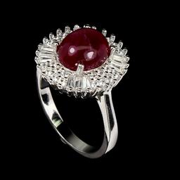 Oval Red Ruby 10x8 MM Ring