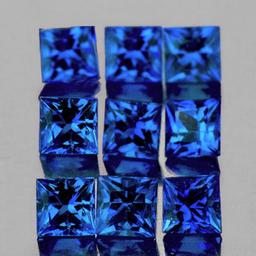 Natural Royal Blue Sapphire 9 Pcs [VVS]