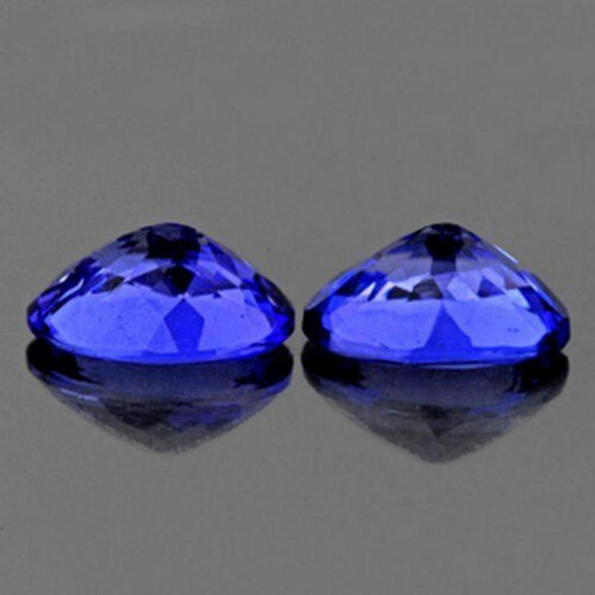 Natural AAA Purple Blue Tanzanite Pair - FL