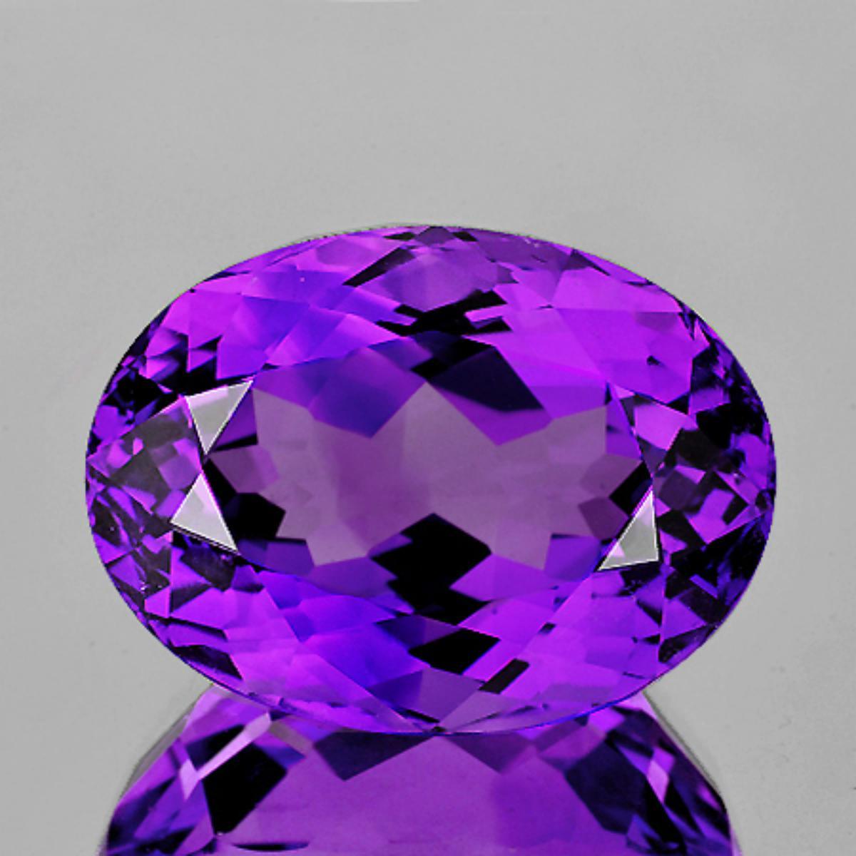 Natural Purple Amethyst 15x11 MM{Flawless-VVS1}
