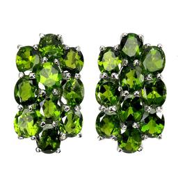 Natural Unheated Chrome Diopside Earrings