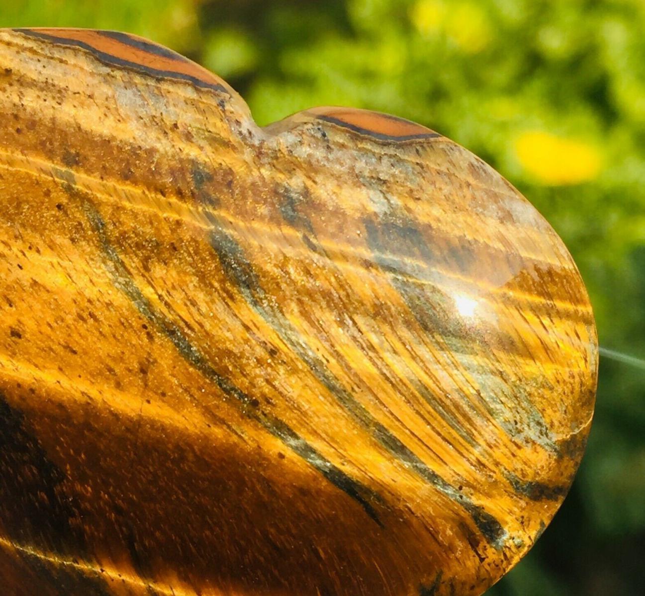 Natural Jasper Quartz Heart Blue Tiger's Eye 535 Cts