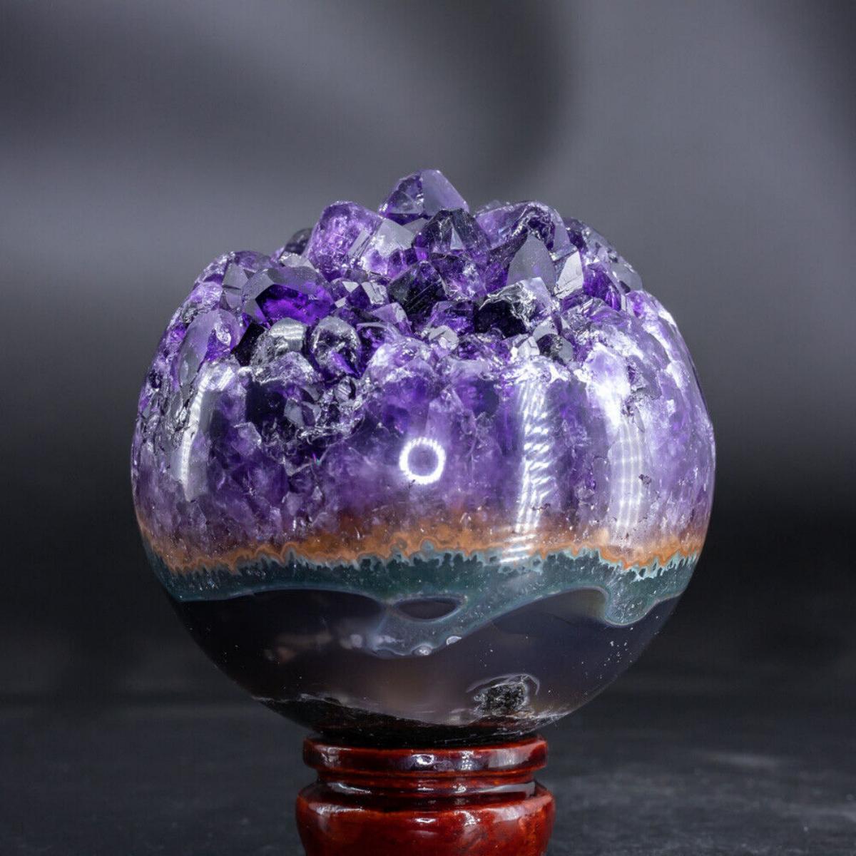 Natural Brazil  Purple Amethyst 4150 Cts Crystal Sphere