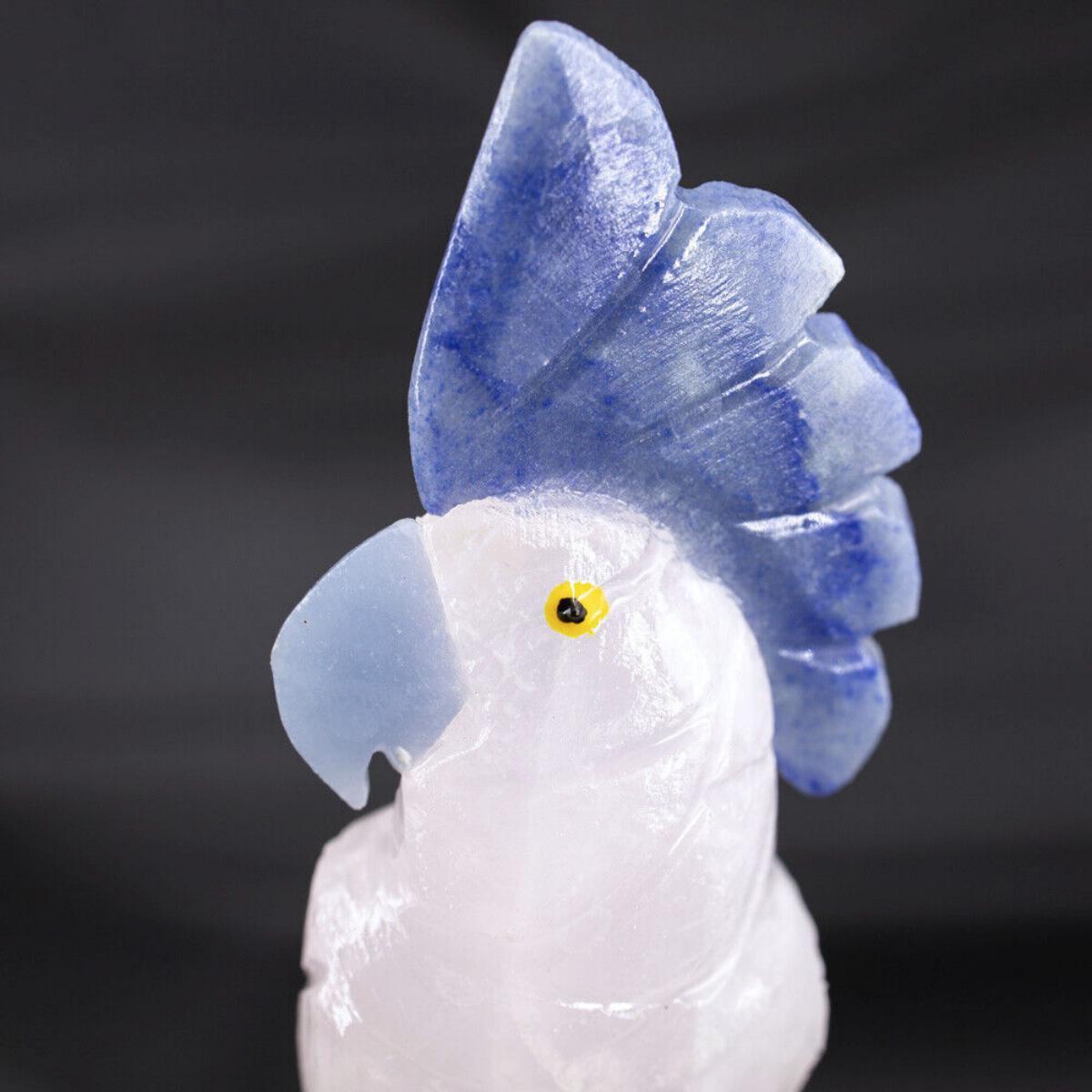 Natural Stone Handcarved Quartz Bird