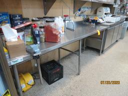 8' Stainless Steel Prep Table