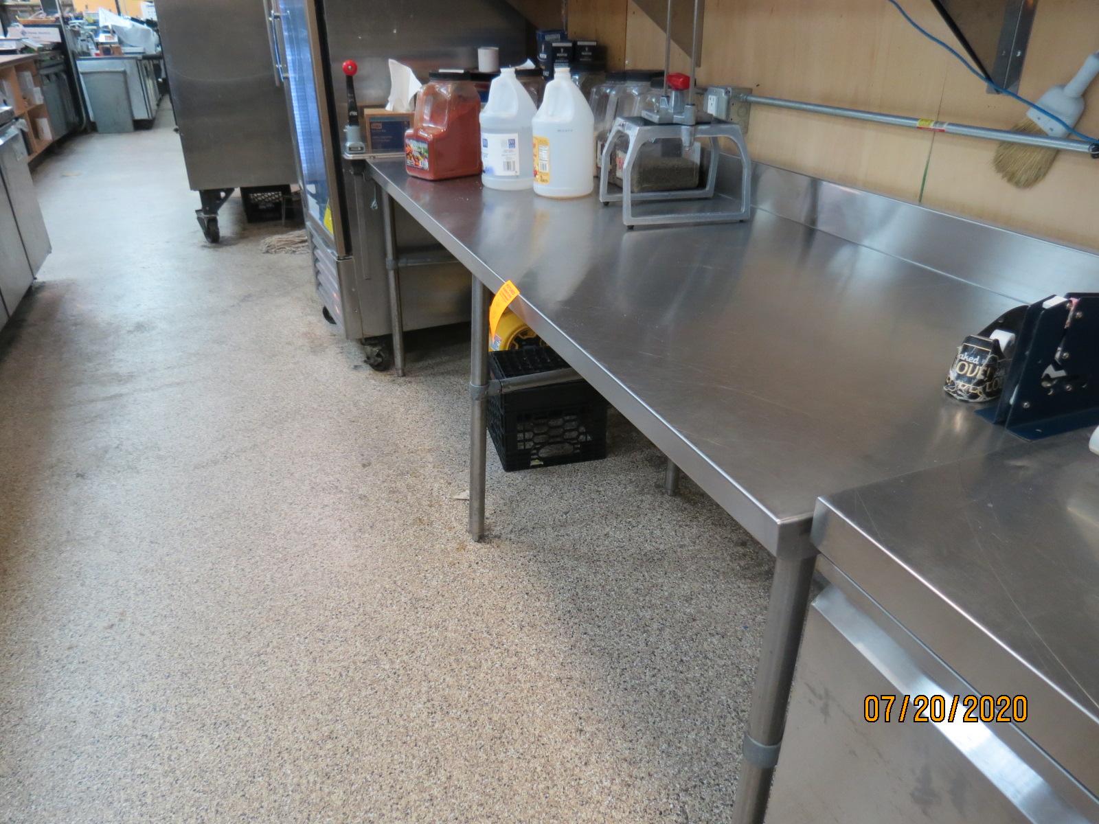 8' Stainless Steel Prep Table