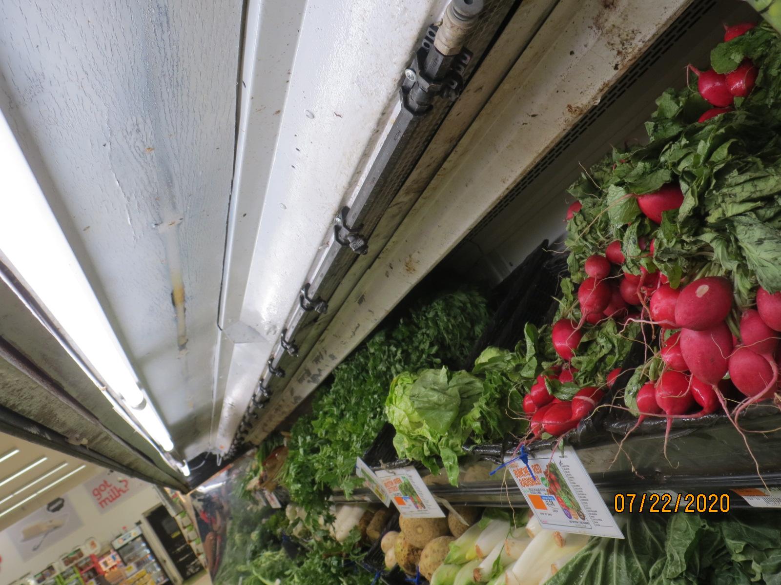 24ft Open Face Reach In Produce Cooler With Misting System.