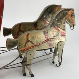 Gibbs Wooden Horse & Covered Wagon Pull Toy