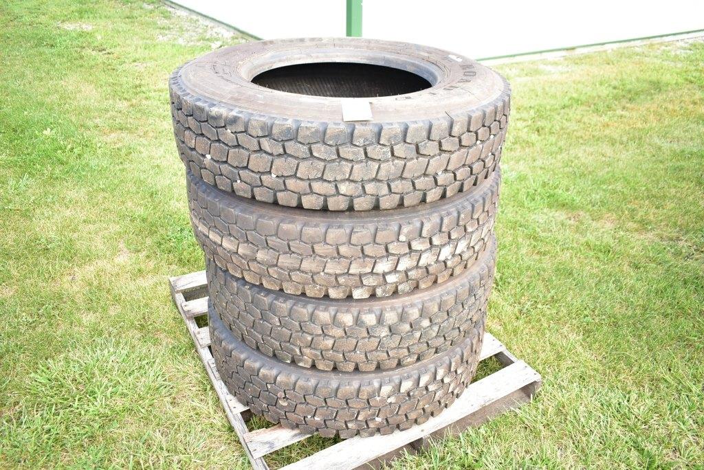 (4) 295/75R22.5 Tires - Sells Together